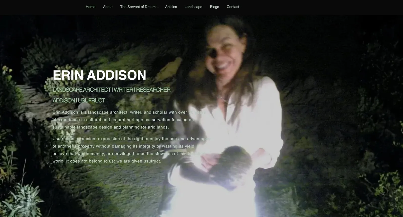 Homepage: Erin Addison, Landscape Architect, Writer, Researcher, Addison Usufruct