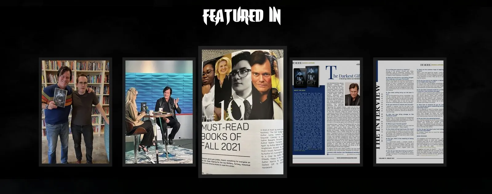 Featured In gallery with bookstore, television and magazine appearances